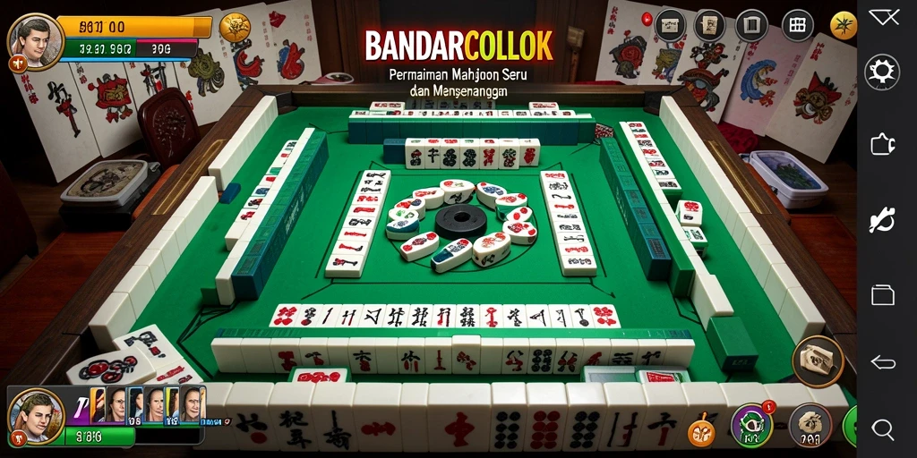 Gameplay seru BANDARCOLOK dengan grafis Mahjong yang menarik.