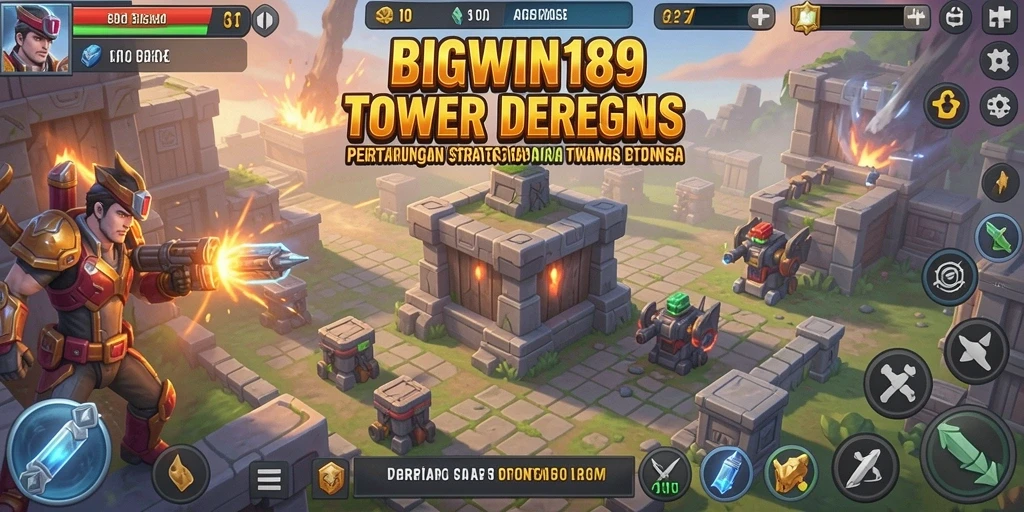 Tangkapan layar menampilkan aksi seru dalam permainan Tower Defense.