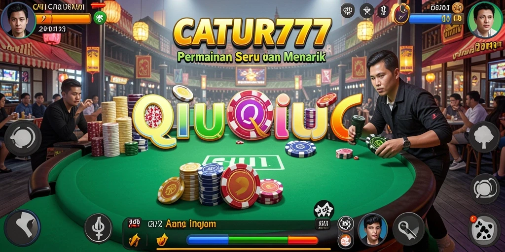 Tampilan gameplay menegangkan dalam QiuQiu di CATUR777.