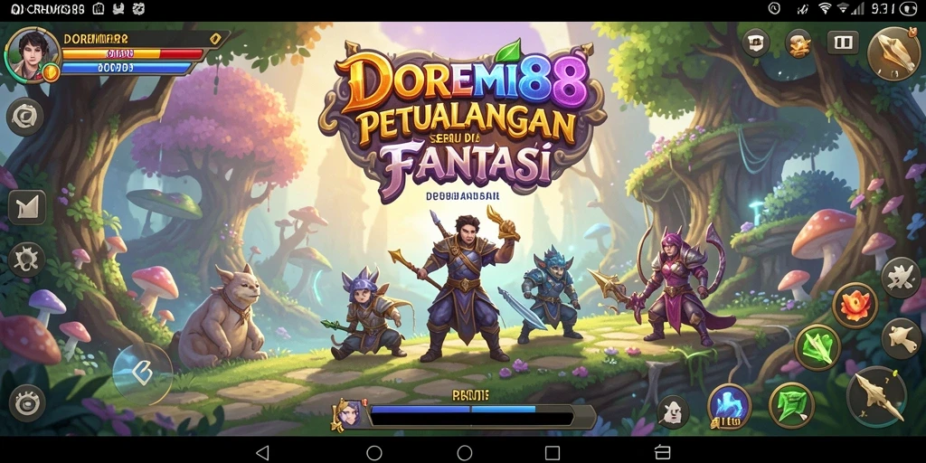 Tampilan seru dari gameplay DOREMI88 dalam petualangan di dunia fantasi.