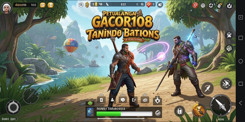 Tampilan gameplay GACOR108 di dunia terbuka yang kaya.