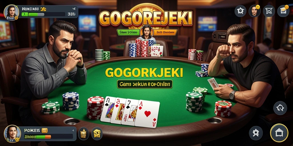 Tampilan menarik dari gameplay Poker di GOGOREJEKI.