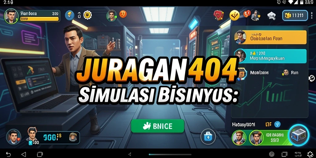 Tangkapan layar gameplay <strong>JURAGAN404</strong> menunjukkan interaksi bisnis yang menarik.