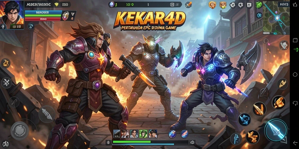Tampilan gameplay seru di arena pertarungan KEKAR4D.