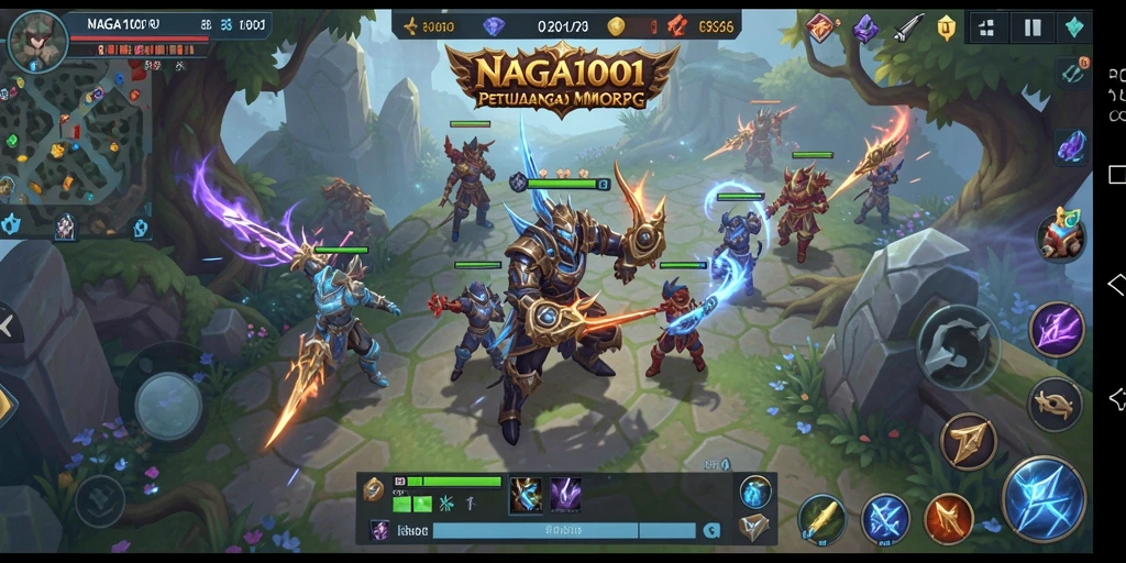 Gameplay NAGA1001 yang menampilkan aksi pertarungan epik.