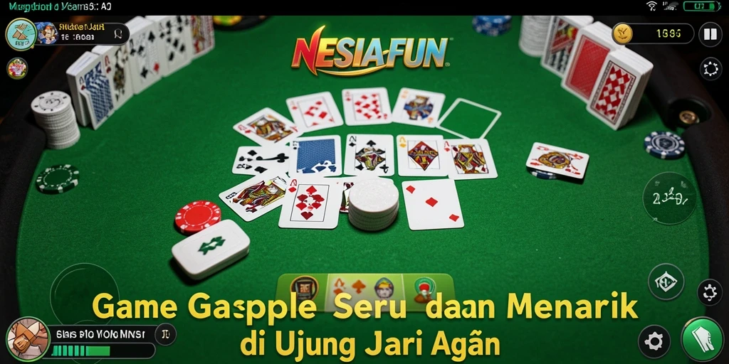 Screenshot gameplay Gaple di NESIAFUN yang menampilkan momen seru.