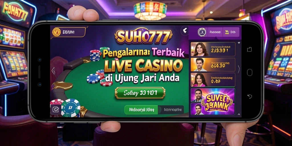 Screenshot utama SUHU777 menampilkan dealer langsung dan permainan menarik.